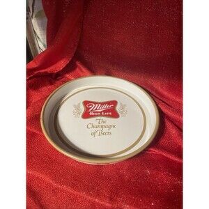 Vintage 13" Metal Miller High Life Champagne of Beers Tray